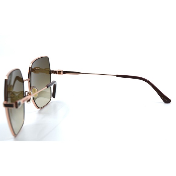 JIMMY CHOO REVES/S DDB GOLD COPPER BROWN GRADIENT WOMEN'S SUNGLASSES - Picture 7 of 10